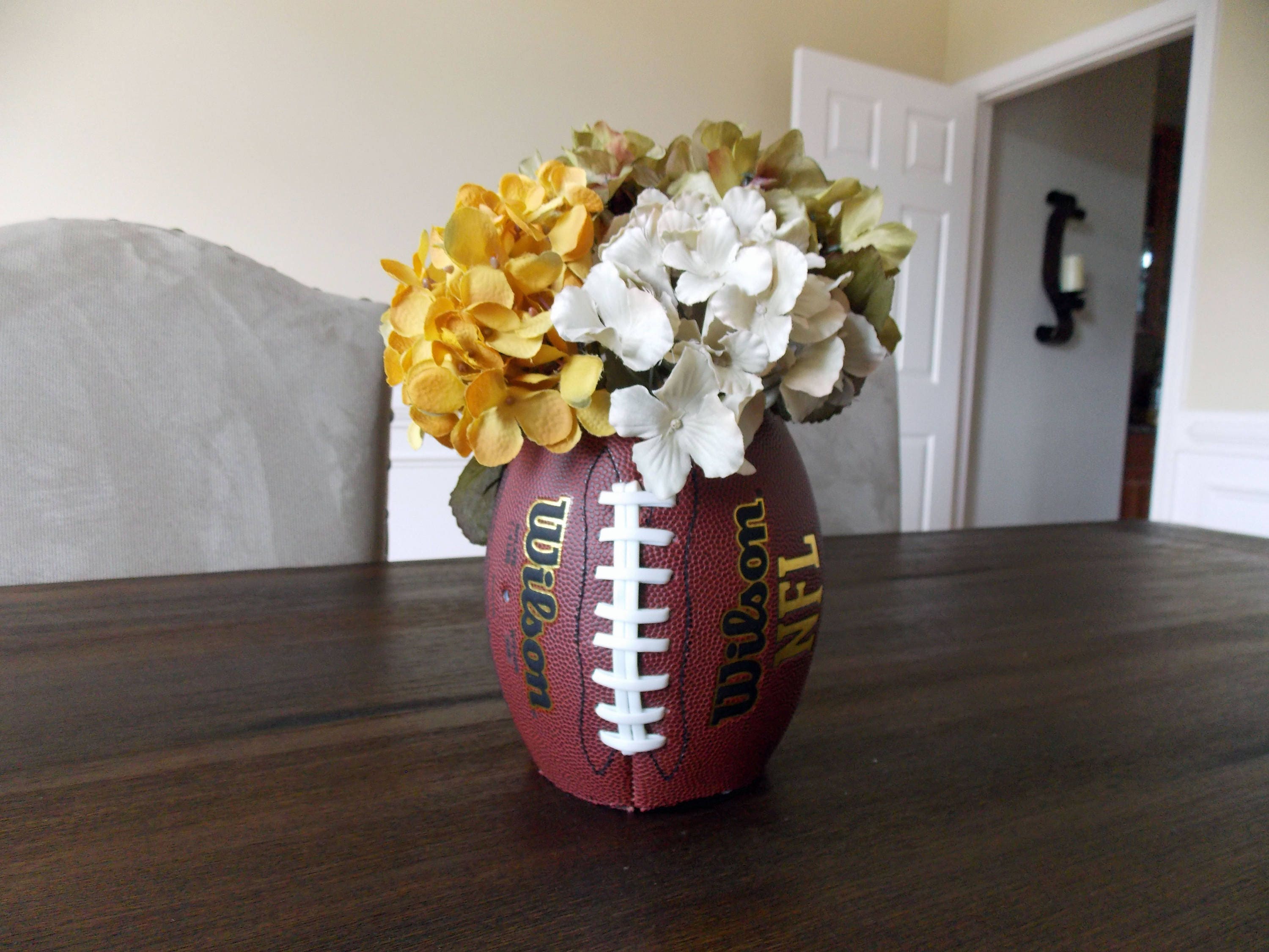 Football VaseFlower VaseFootball Table CenterpieceFootball Etsy