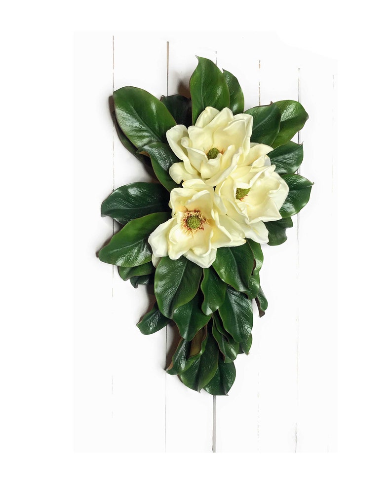 Magnolia Swag Wreath for Front Door or Wallfloral Etsy
