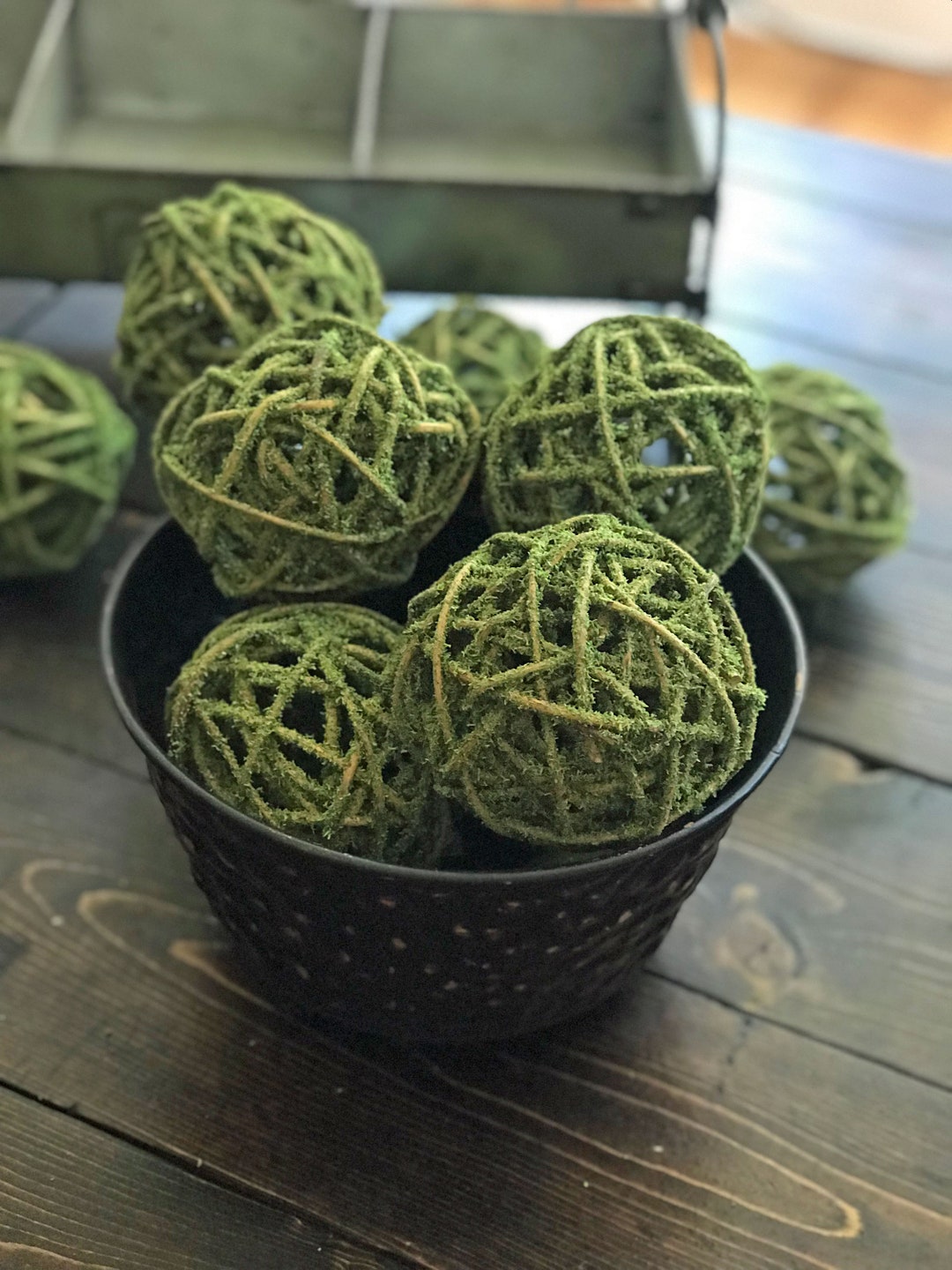 Moss Covered Curly Willow Ball - Etsy
