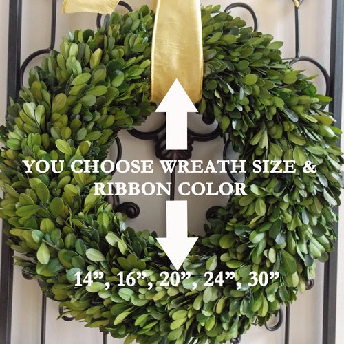 16 Preserved Boxwood Wreath Etsy