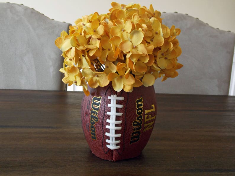 Football Vase-Flower Vase-Football Table Centerpiece-Football Table Decor-Party Decorations-Sports Decor-Fall Decor image 8