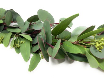 4 FT Christmas Garland, Eucalyptus Garland, Faux Greenery Garland for Mantel, Stairs, Holiday Decor