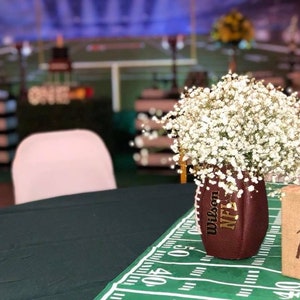 Football Vase-Flower Vase-Football Table Centerpiece-Football Table Decor-Party Decorations-Sports Decor-Fall Decor image 6