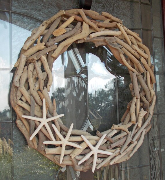 Coastal Wreath For Front Door Beach Wreath Starfish Wreath Seaside Wreath Driftwood Wreath Summer Wreaths For Front Door