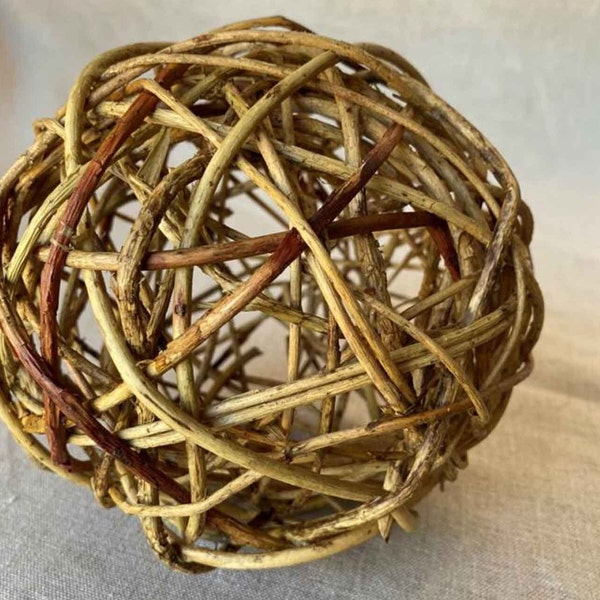 4" 6" or 8" Curly Willow Balls, Decorative Balls for Bowl Filler, Twig Balls, Orbs for Dough Bowl or Vase Filler, Rustic Natural Table Decor