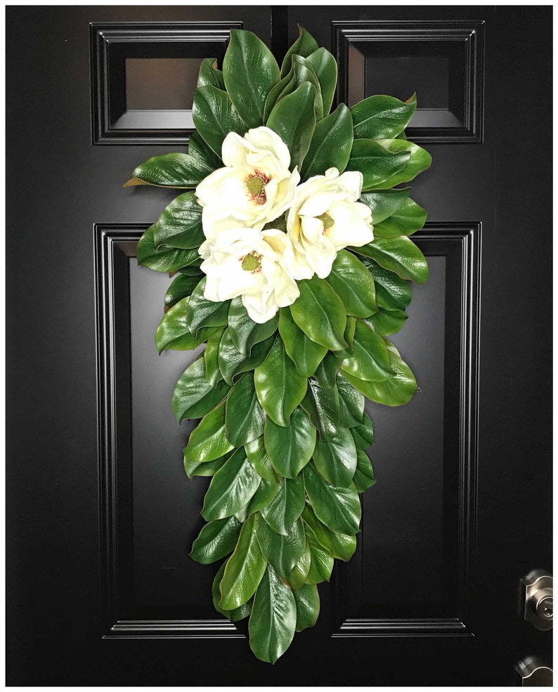 Magnolia Swag Wreath for Front Door or Wallfloral Etsy