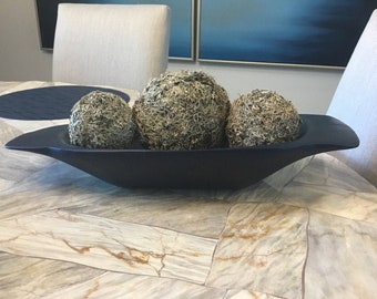 Modern Gray Moss Ball Decorative Sphere Orb for Bowl Filler, CHOOSE 4", 6" or 8"