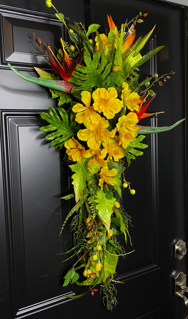 Summer Tropical Swag Wreath For Front DoorCoastal Swag Etsy