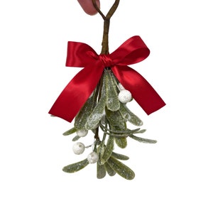 Mistletoe, Hanging Mistletoe, Artificial Mistletoe, Christmas Mistletoe Ornament, Christmas Decorations for the Home image 2