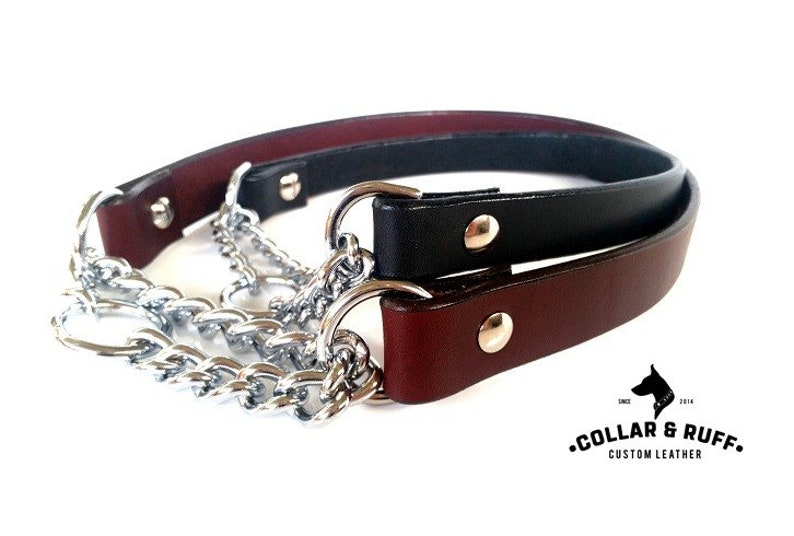 Leather Martingale Collar / Half Check Collar / Custom Dog Etsy