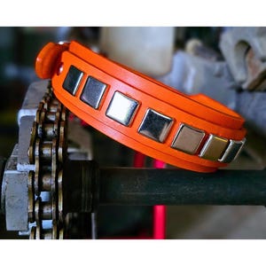 The Trax Hundehalsband - Handgefertigtes Hundehalsband aus braunem Leder mit Nieten, personalisiertes Hundehalsband, benutzerdefiniertes Hundehalsband, benutzerdefiniertes Lederhundehalsband