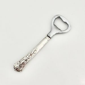 Art Nouveau Silver Handle Bottle Opener,  Silver 1905 Yates Bros Sheffield
