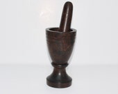 Superb Mortar Pestle of Lignum Vitae, English Georgian Antique