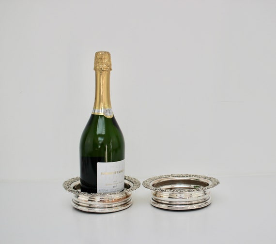 Lot de 3 dessous de bouteilles en verre anciens | Selency