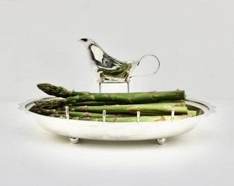 Super Asparagus Dish, English Antique Silver Plated Serving Dish C.1900