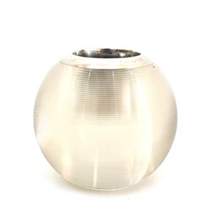 Grand Attaque d&#39;Allumette Antique en Argent et Verre,