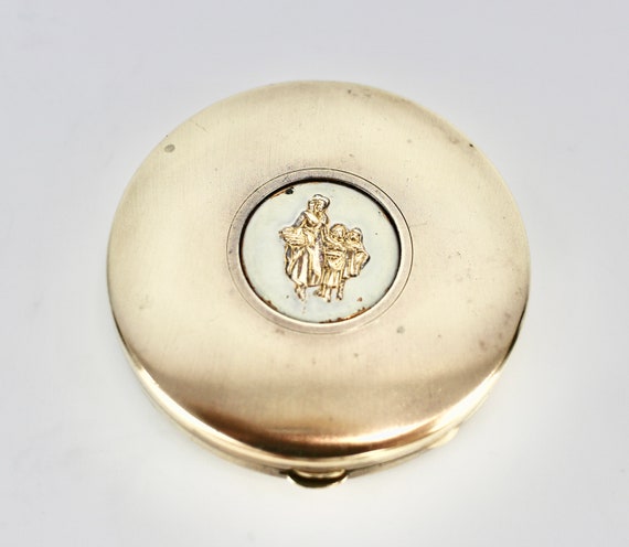 Vintage Yardley Powder Compact, Mother with Child… - image 1