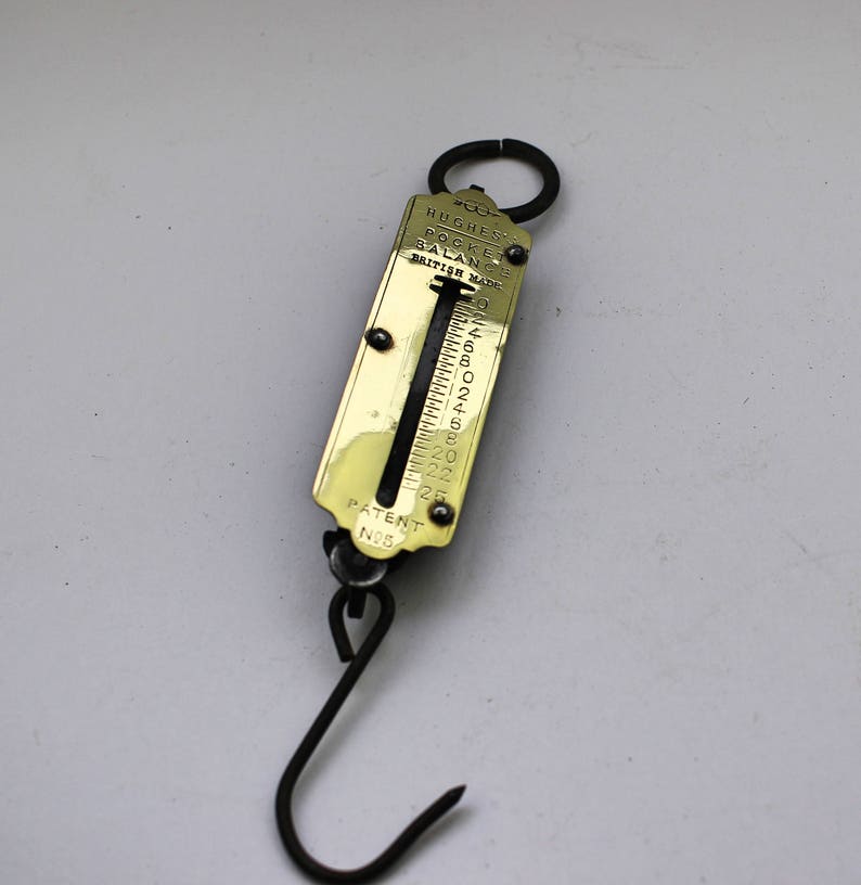 Antique Hughes Pocket Spring Balance Scales Fishing Scales 25 Etsy