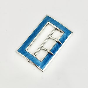 1908 Art Nouveau Silver Buckle inset with Enamel, by Lawrence Emanuel