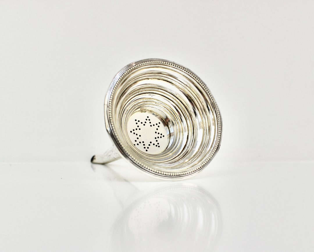 Wine Funnel Strainer, 2 Piece Funnel Silver Plate Etsy