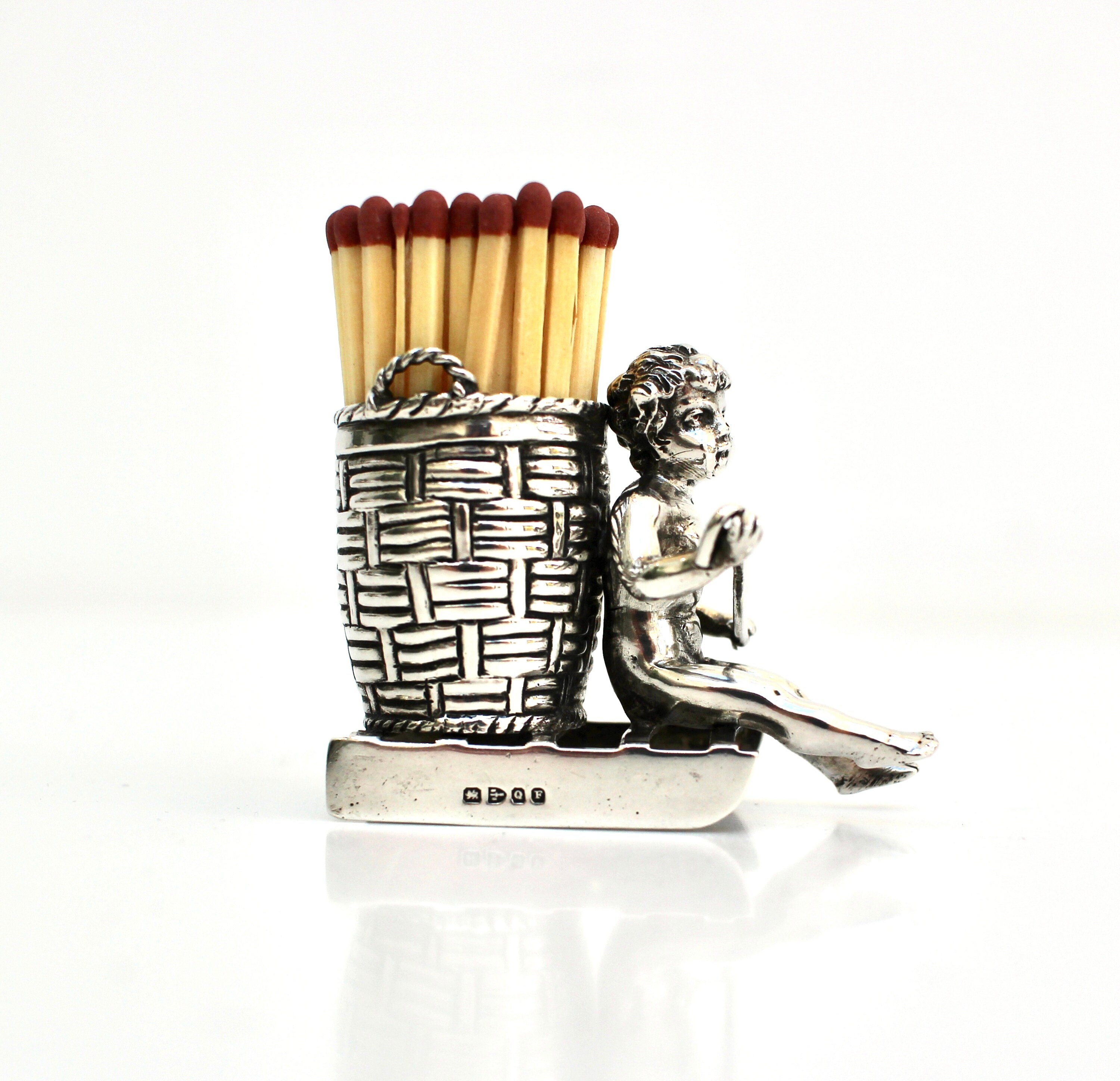 Victorian Silver Match or Toothpick Holder, Chester Silver - Etsy
