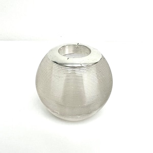 Butée d&#39;allumettes en verre bordé d&#39;argent, début des années 1900