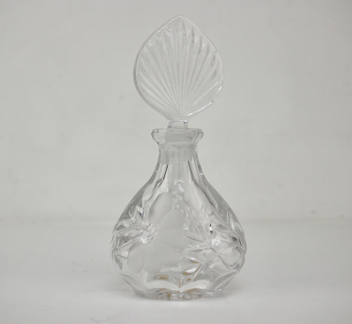 German Lead Crystal Glass Scent Bottle Etsy
