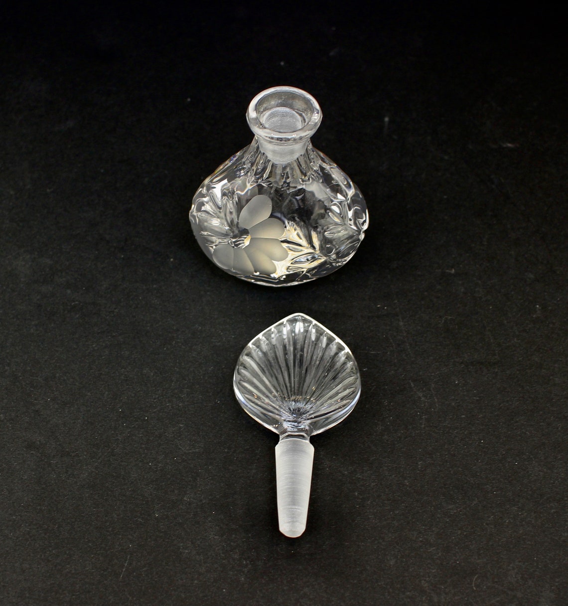 German Lead Crystal Glass Scent Bottle Etsy