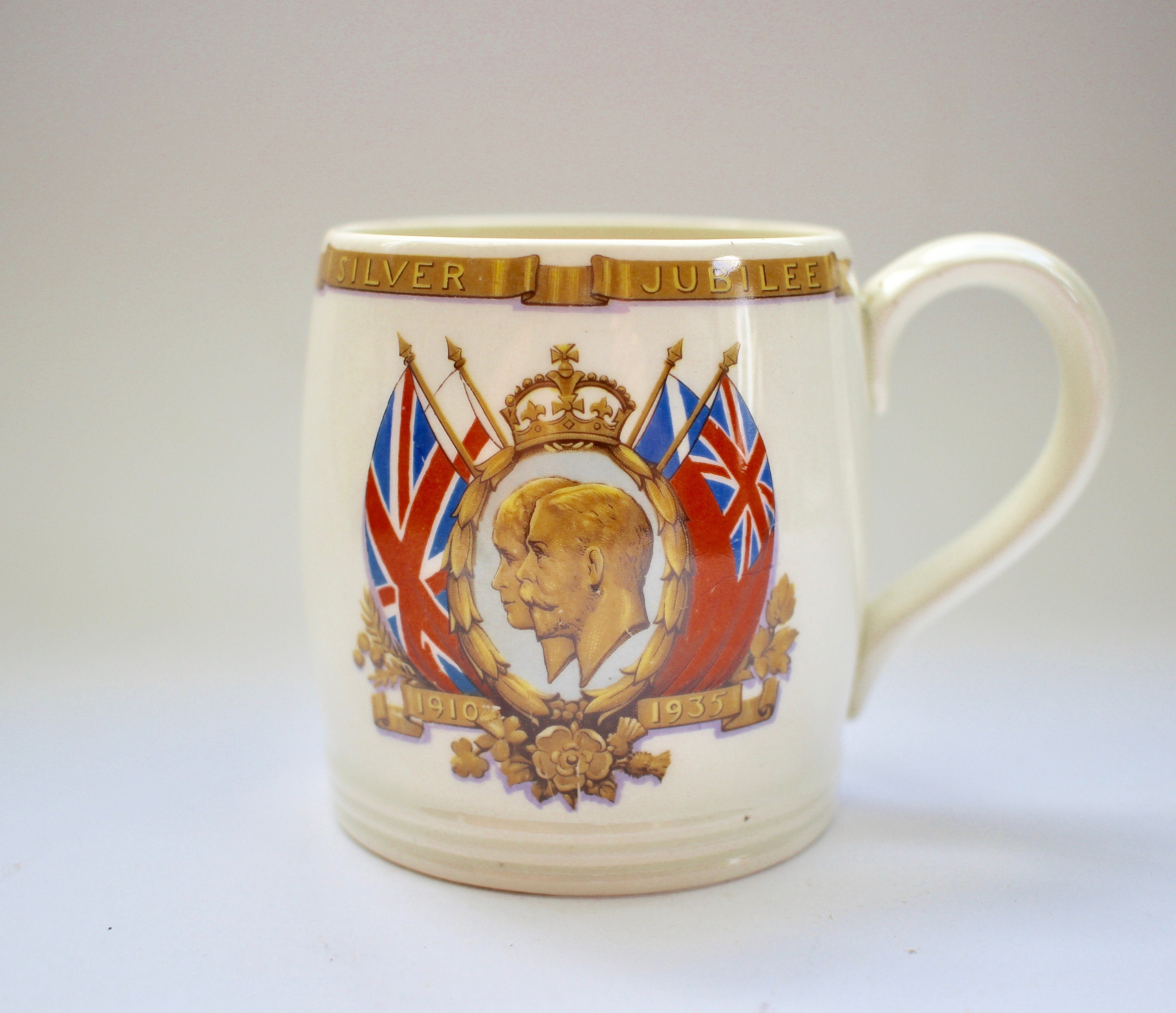 Image of 1910 - 1935 Silver Jubilee Mug Or Tankard, King George & Queen Mary