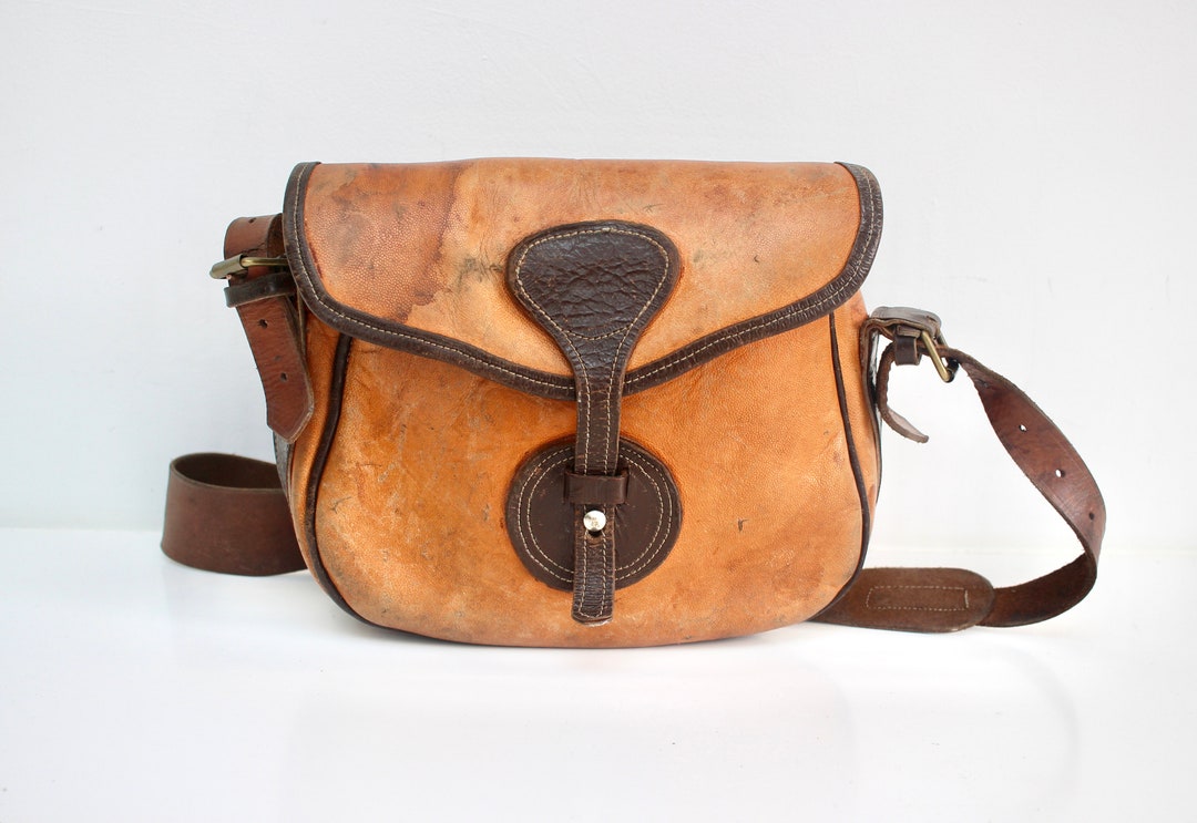 Vintage Leather Gun Bag Cartridge or Hunting Bag Etsy