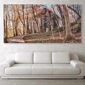 Thorncrown Chapel Panorama, Landscape Decor, Autumn Print, Northwest Arkansas, Eureka Springs, Wedding Venue, Ozark Mountains
