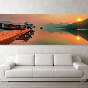 Lake McDonald Sunrise Panorama Print: Glacier National Park, Montana
