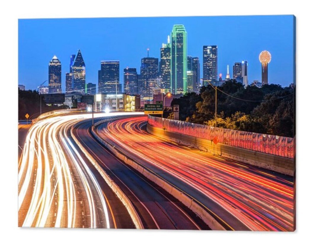 Dallas Skyline Print, Texas Wall Art, Downtown Dallas, the Big D
