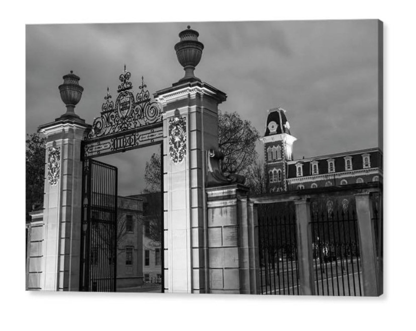 University Arkansas Old Main Centennial Gate Black and Etsy