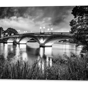 John Weeks Footbridge, University Bridge, Black and White, Campus Monochrome, Cambridge Massachusetts, Charles River