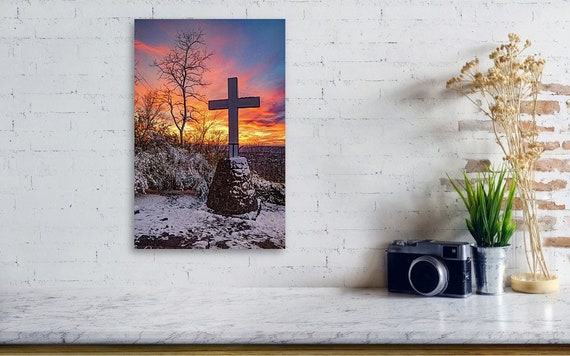 Old Wooden Crosses Sunset Photograph by Gregory Ballos - Fine Art