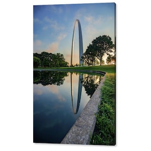 Saint Louis Print, Gateway Arch Reflections, Missouri Art, Architecture Wall Decor, St Louis Artwork, Cityscape Wall Art, Vertical Print