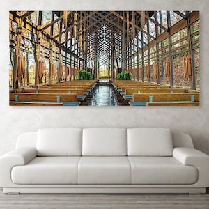 Eureka Springs Arkansas, Thorncrown Chapel Panorama, Gothic Architectural Decor, Ozark Mountains, Northwest Arkansas, Wedding Venue