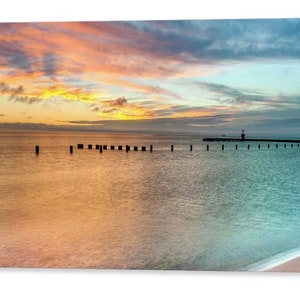 Chicago Illinois, North Avenue Beach, Lake Shore Drive, Cityscape Art, Architectural Art, Great Lakes Beaches, Nautical Print, Sunrise Art