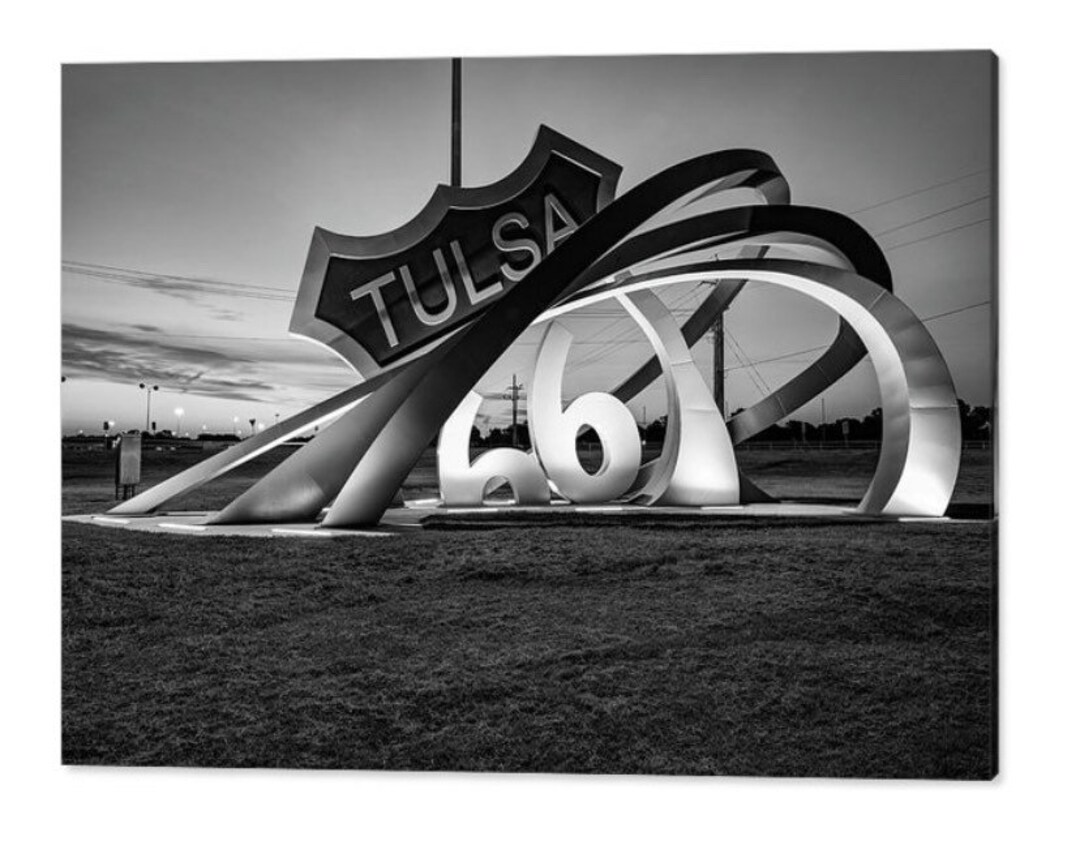 Route 66 Rising Tulsa Route 66 Rising Sculpture Print: Oklahoma Cityscape Art - Etsy