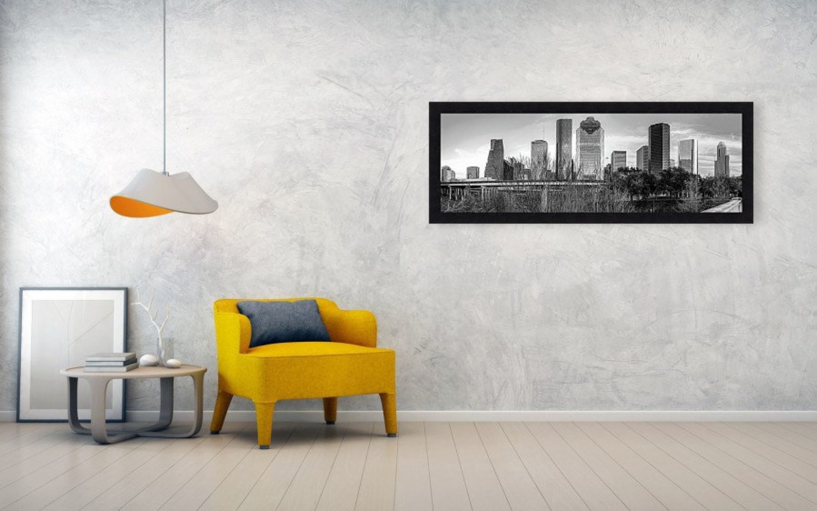 Houston Texas Skyline BW Panorama Cityscape Artwork Buffalo | Etsy