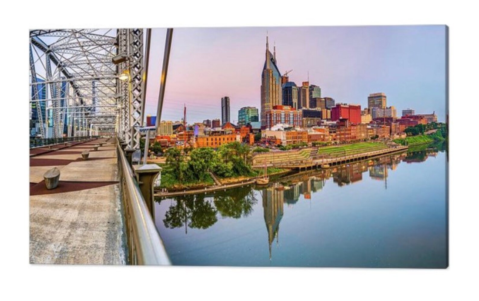 Nashville Skyline Print Panoramic Art Tennessee Wall Decor Etsy
