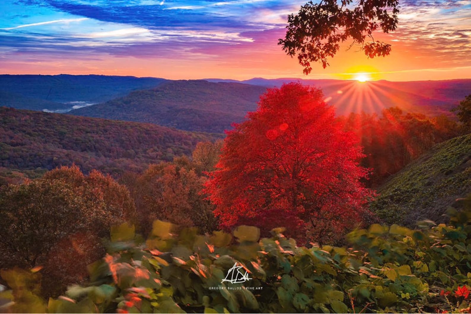 Artist Point Sunrise Arkansas Landscape Print Boston - Etsy