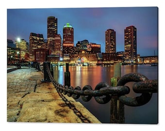 Boston Massachusetts Skyline Print: Harborwalk View
