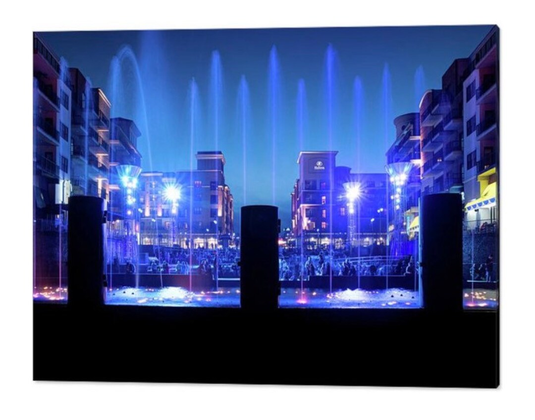 Branson Landing Fountains Print, Downtown Branson Missouri, Branson