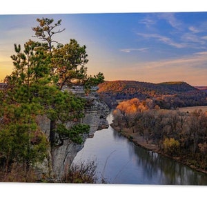 Hawksbill Crag Sunset Print: Ozark Mountain Landscape Wall Art