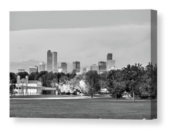 Denver Skyline Print, Architectural Wall Art, Colorado Cityscape Decor, City Park Wall Art, Mile High City Print, Wall Decor