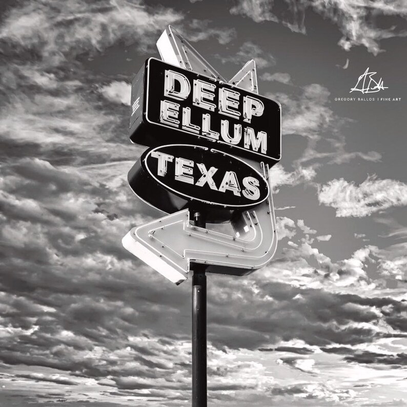 Deep Ellum Texas Print Dallas Neon Sign Art Dallas Deep - Etsy
