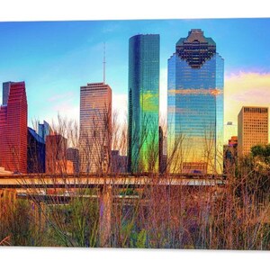 Houston Skyline Art Print: Colorful Texas Architecture