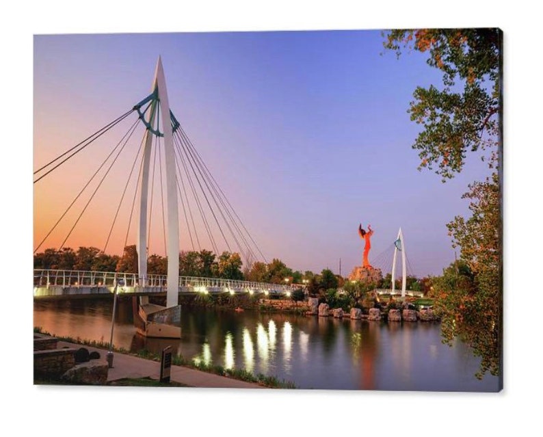 Wichita Kansas Keeper of the Plains Suspension Bridges Etsy